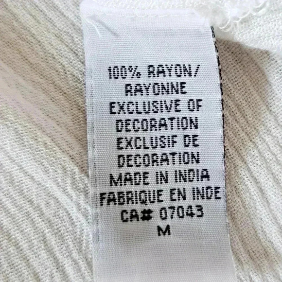 Raviya White Swim Beach Cover Up Boho Style Eyelet Pattern Women's Size Medium - Picture 7 of 9